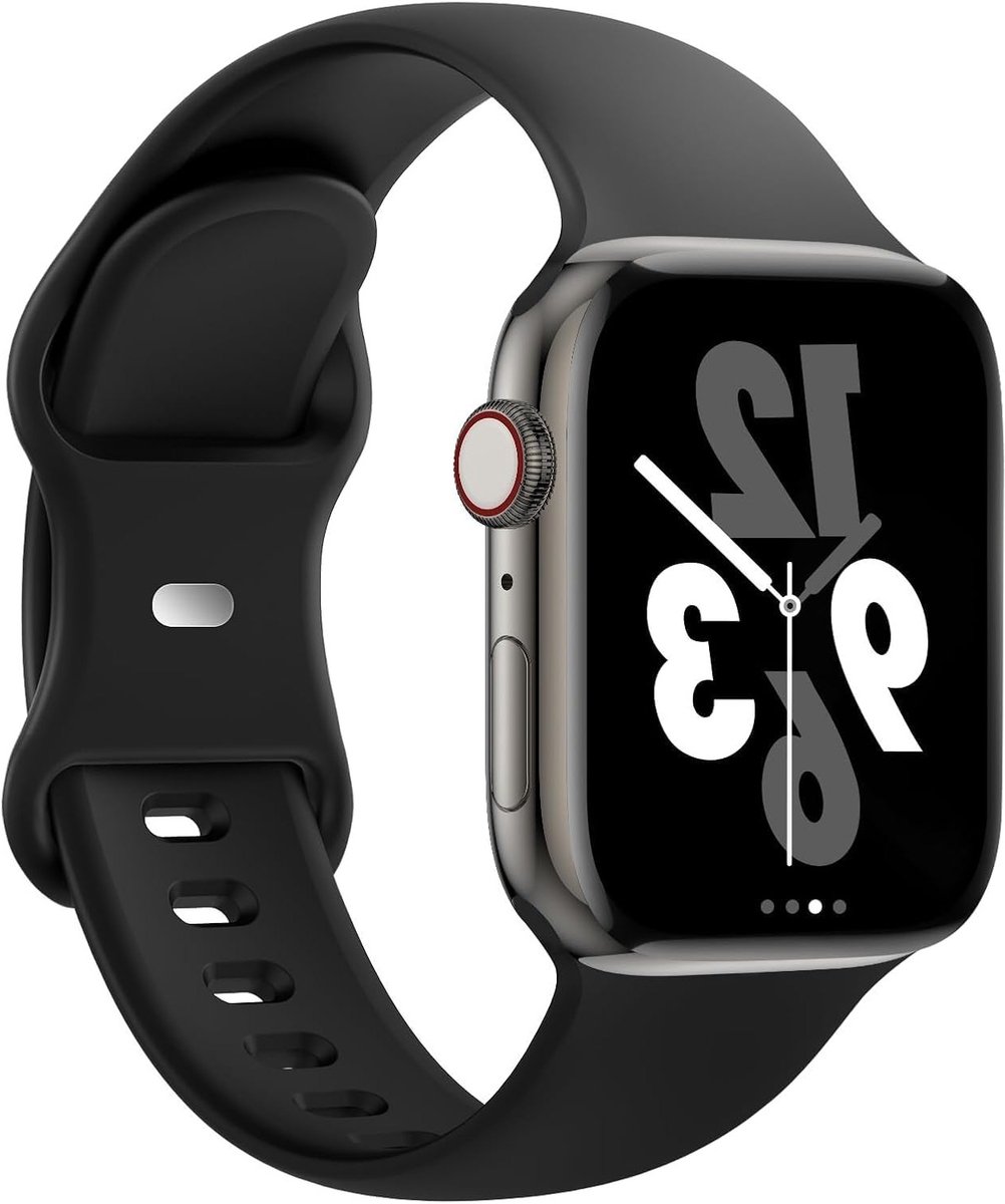Set van 6 silicone sportarmbanden voor Apple Watch Ultra en Series 11 t/m 6, 49 mm, 45 mm, 44 mm, 42 mm, 41 mm, 40 mm, 38 mm - Comfortabele en duurzame horlogebanden voor dagelijks gebruik