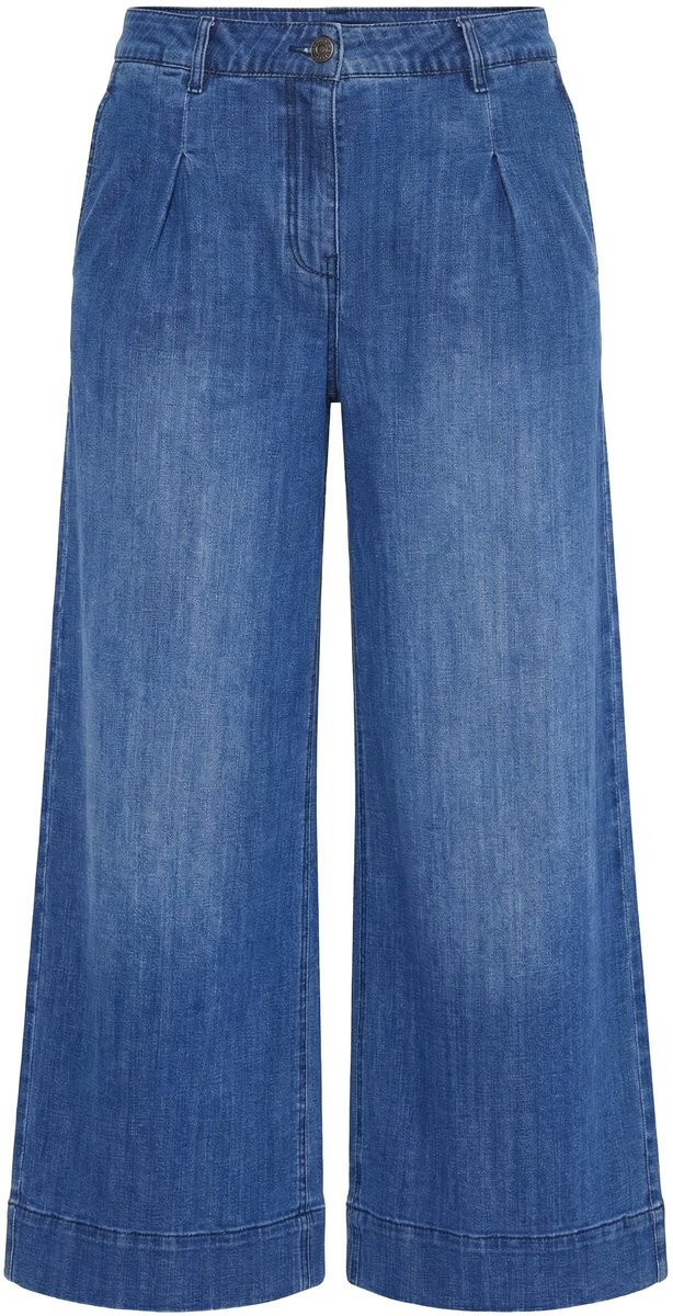 Ulla Popken - Dames - Jeans Mary extra wijd iets uitlopend - Blauw denim - Maat 50