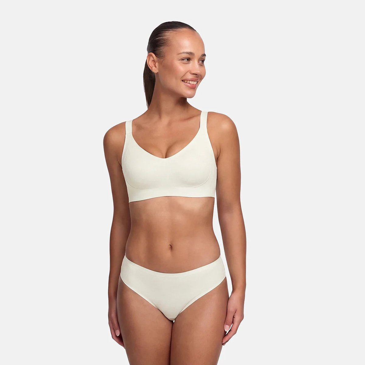 creamyfabrics Creamy Fabrics - Seamless Compact Push-Up Bh - Naadloos - Ultra Zacht - Comfortabel - Sculptend - Ideaal Voor Elke Dag - Ecru - 2XL