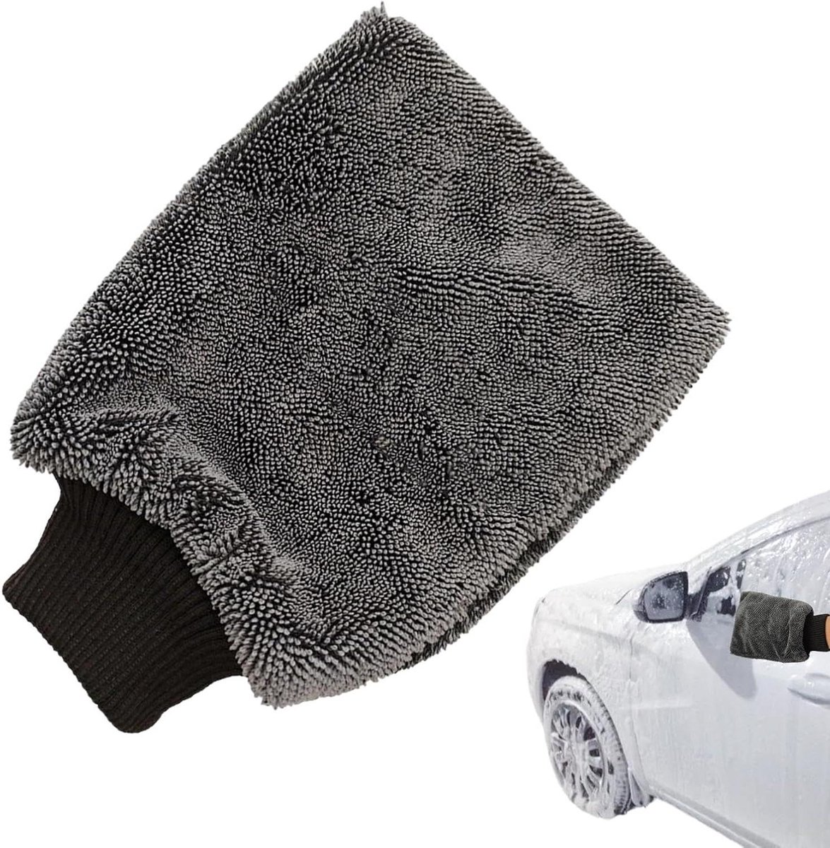 Autowashandschoen - Reinigingshandschoen - Voertuig Reinigen - Dubbelzijdig Krasvrij - 21x15 cm - Veelkleurig
