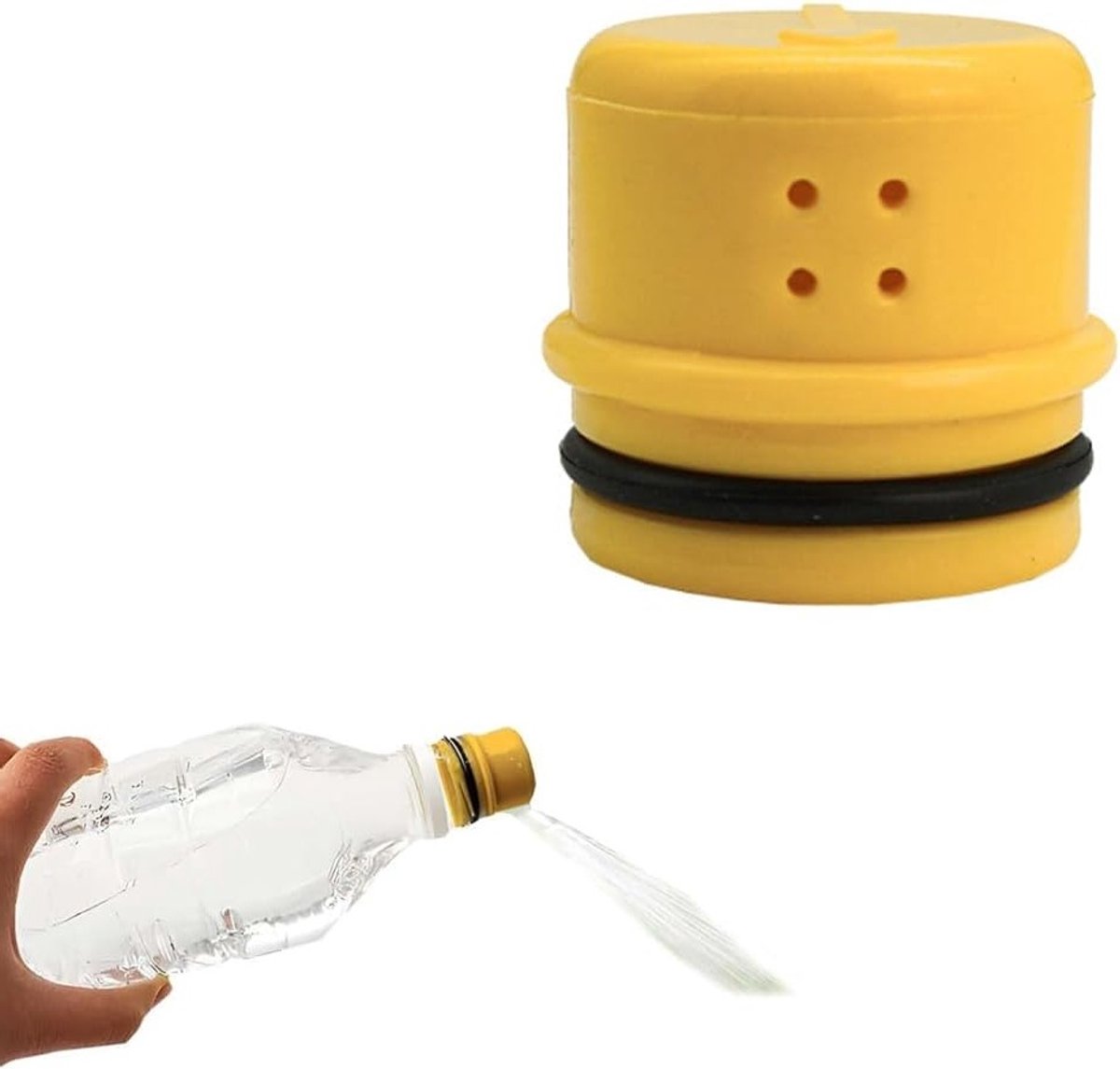 Fles Sproeikop - Water Fles Adapter - Planten Water Geven - Universele Fles Compatibiliteit - 14 cm - Grijs
