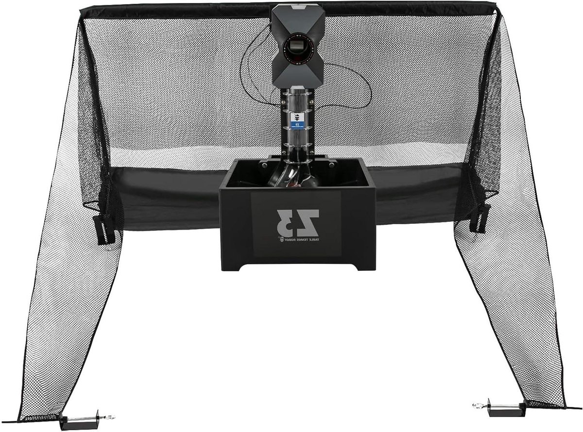 Tafeltennis Balmachine - Trainingsrobot Ping Pong - Gerichte Training - 10 Programmeerbare Modi - 100 Ballen Capaciteit - Zwart