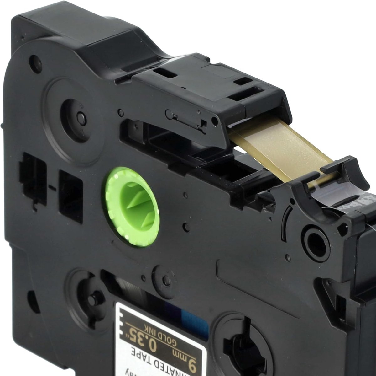 vhbw 1x Label Tape Replacement for Brother TZe-324 for Label Printer 9mm, Gold on Black thumbnail 2