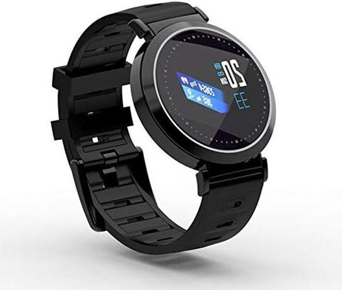 Activiteit Tracker - Fitness Horloge - Gezondheid Monitoren - IP67 Waterdicht - 6 Dagen Batterij - Zwart