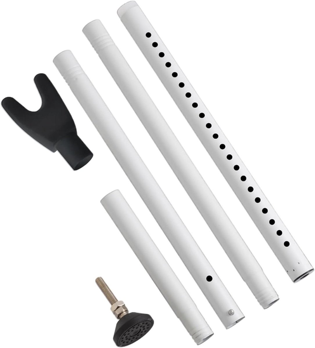 Deur Veiligheidsstopper - Deur Beveiliger - Extra Beveiliging - Antislip Bescherming - 105 cm Uitgevouwen - Wit