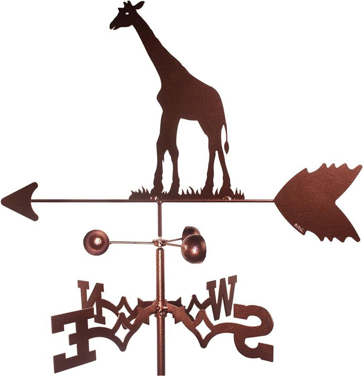 Windwijzer Giraffe - Tuindecoratie Richting - Buiten Decoreren - Metaal Weerbestendig - Niet Vermeld - Zwart
