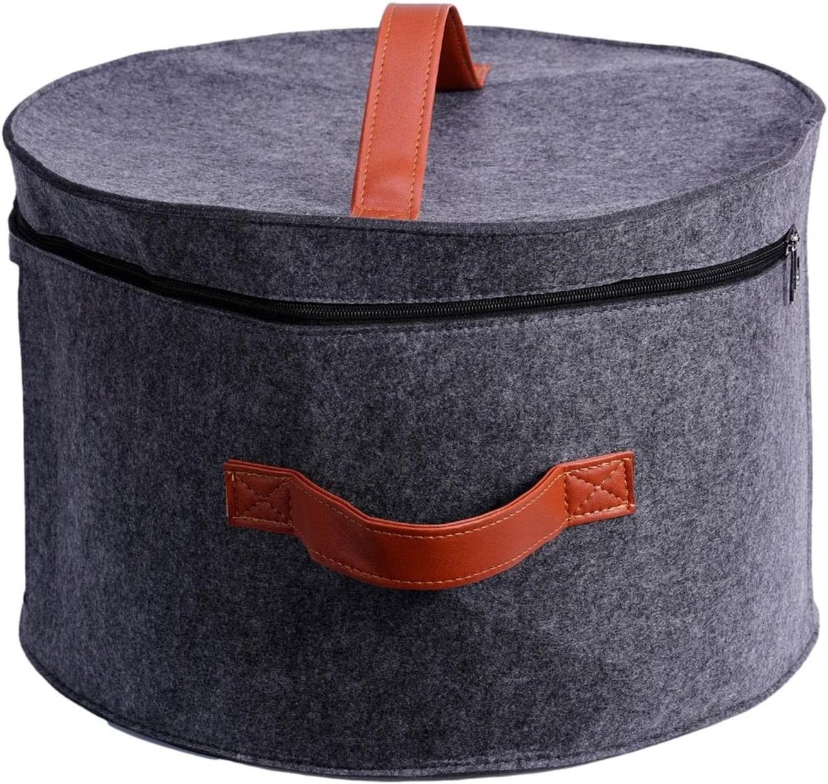 Hoed Organizer - Hoedendoos Opberger - Hoeden Opbergen - Transparant Venster - 43 cm - Grijs
