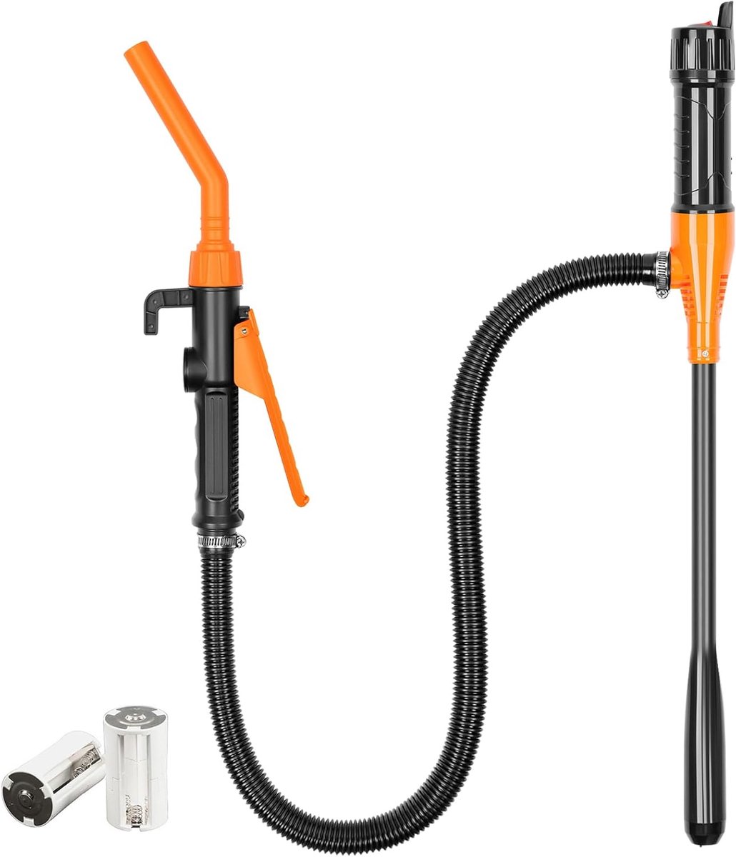 carmdering - Batterij Aangedreven Waterpomp - Draagbare Brandstofoverdrachtpomp - Vloeistofverplaatsingspomp - Handmatige Stroomregeling - Duurzaam Polyethyleen - Weerbestendig Ontwerp - Ideaal Voor Noodsituaties - 1 Stuk