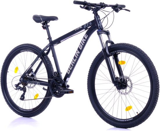 Berlin Bike MTB - Mountainbike 27,5 inch - 21 versnellingen Shimano - Framemaat: 51 cm - Zwart/Zilver — afbeelding 2