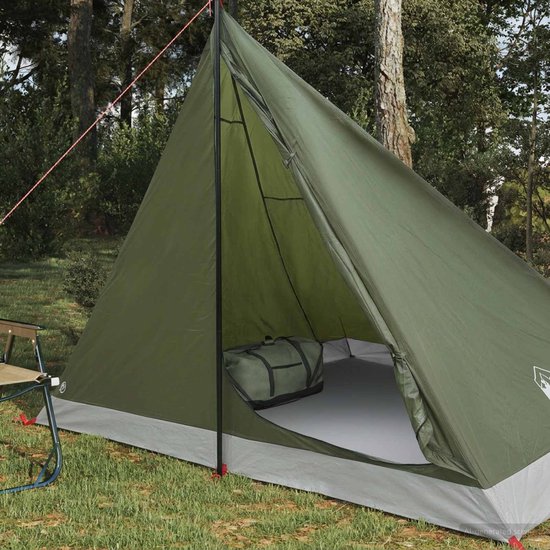 vidaXL - Backpacking - Tent - Olijfgroen - 4-persoons van Vidaxl — afbeelding 2