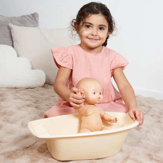 Poppenbadje - Speelgoedbad - Poppen verzorgen - Tijdloos design - 41 cm - Beige — afbeelding 5