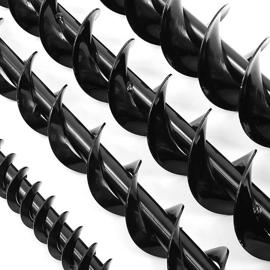 Grondboor - Aarde boor - Gaten boren - Dubbel blad ontwerp - 40mm diameter - Zilver — afbeelding 3