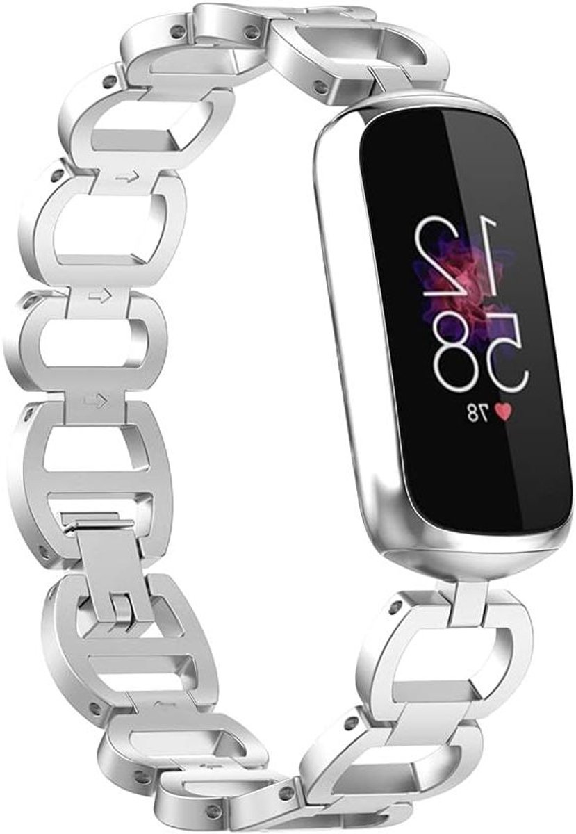 Metalen Horlogeband - Reserveband Polsband - Smartwatch Personaliseren - Verstelbare Maat - 6.1-8.7 Inch - Zilverkleurig