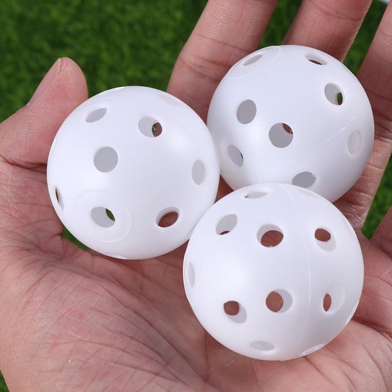 Golf Trainingsballen - Oefenballen Golf - Golf Oefenen - Lichtgewicht en Geperforeerd - 41mm Diameter - Wit van GOLF — afbeelding 2