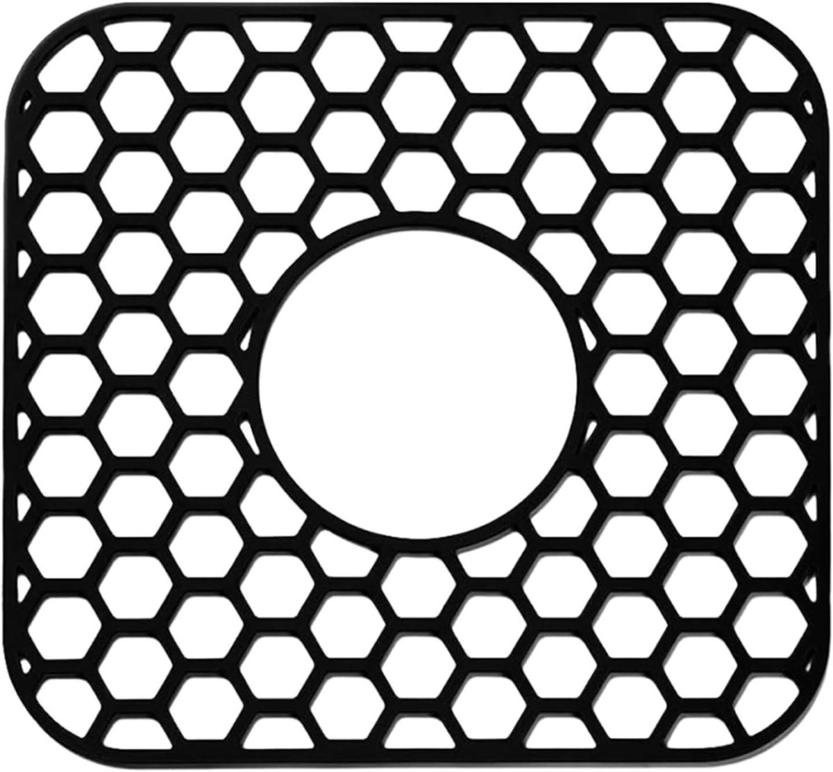 Gootsteenbeschermer - Siliconen mat - Keuken organiseren - Kraswerend ontwerp - 30x28 cm - Grijs
