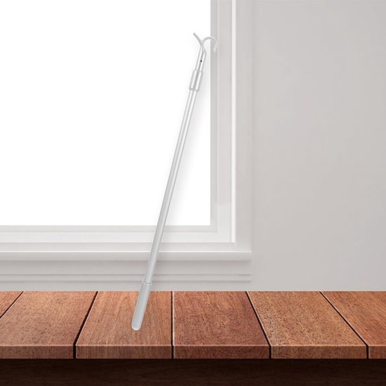 Telescopische Gordijnstang - Jaloezie Bedieningsstok - Raambekleding Verstellen - Verstelbare Lengte - 60 cm - Zilver — afbeelding 4