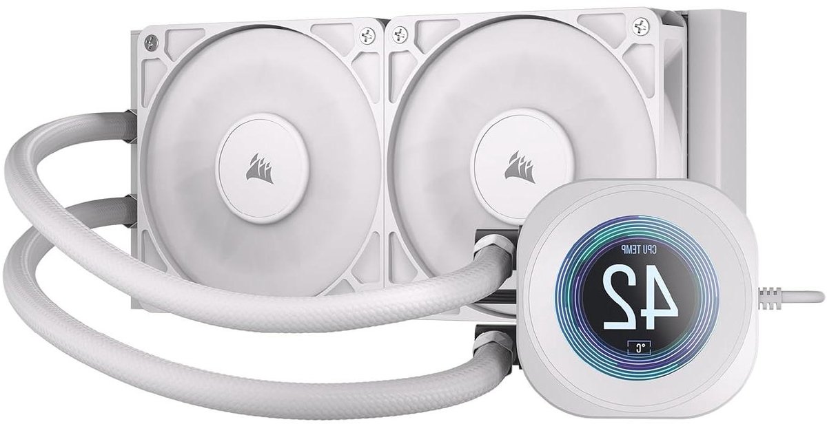 CPU Vloeistofkoeler - AIO Waterkoeler - PC Componenten Koelen - 2.1-inch IPS LCD - 240 mm - Wit