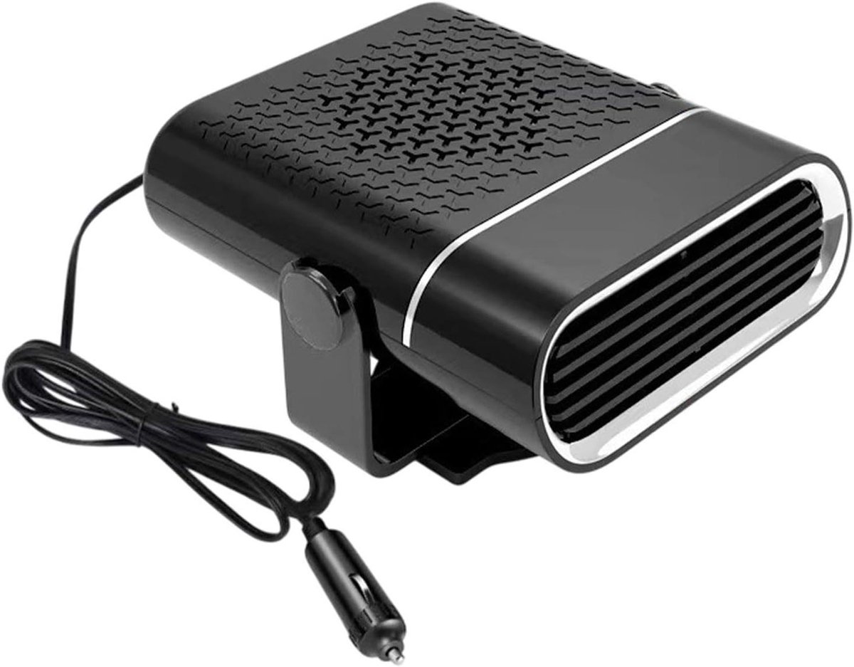 Autoverwarmer Ventilator - Auto Ontdooier - Rijzicht Verbeteren - 360 Graden Rotatie - 16 x 14 x 10 cm - Zwart