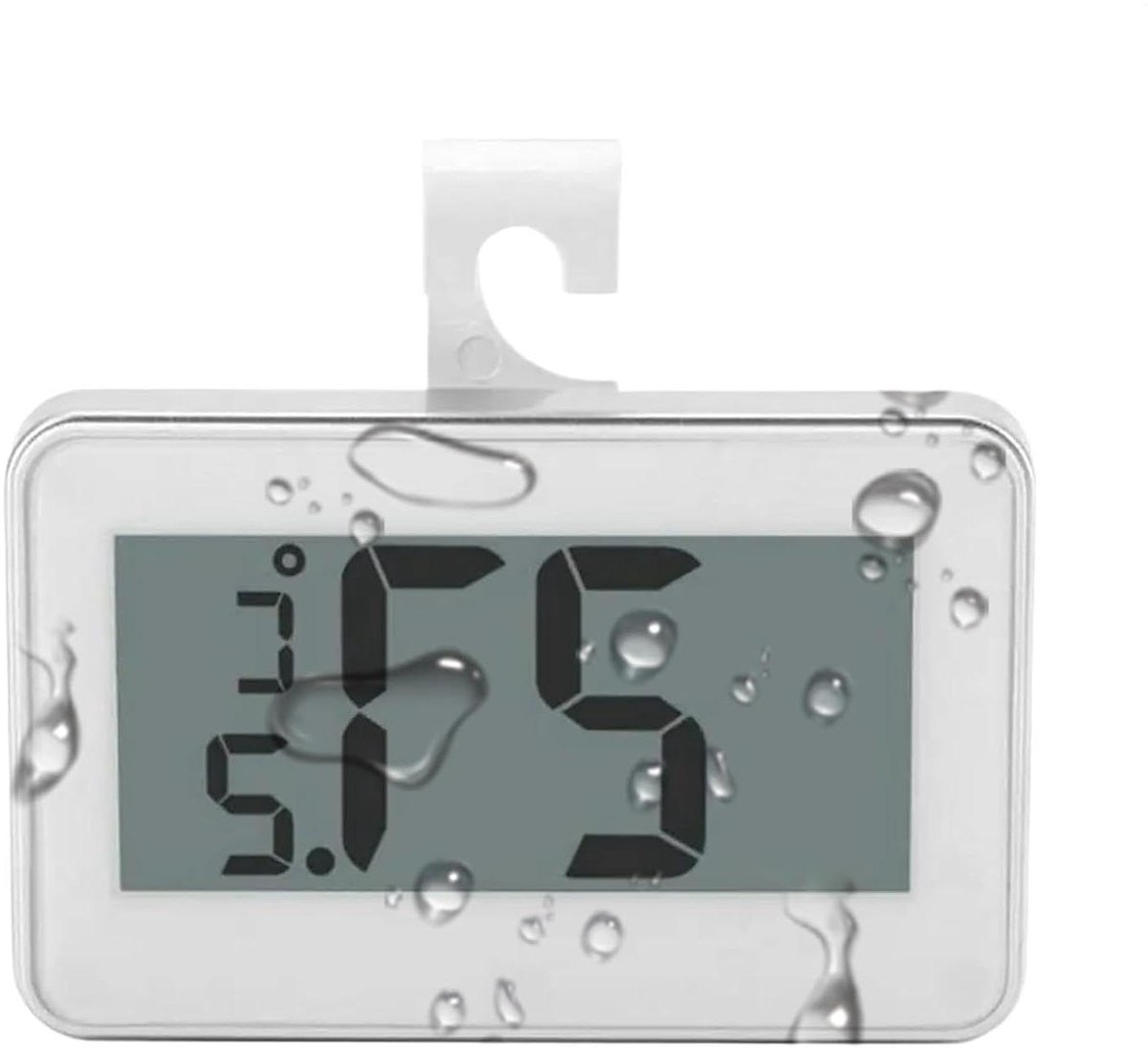 Digitale Koelkastthermometer - Vriezer Temperatuurmeter - Voedsel Vers Houden - Waterdicht Ontwerp - 7 cm - Wit