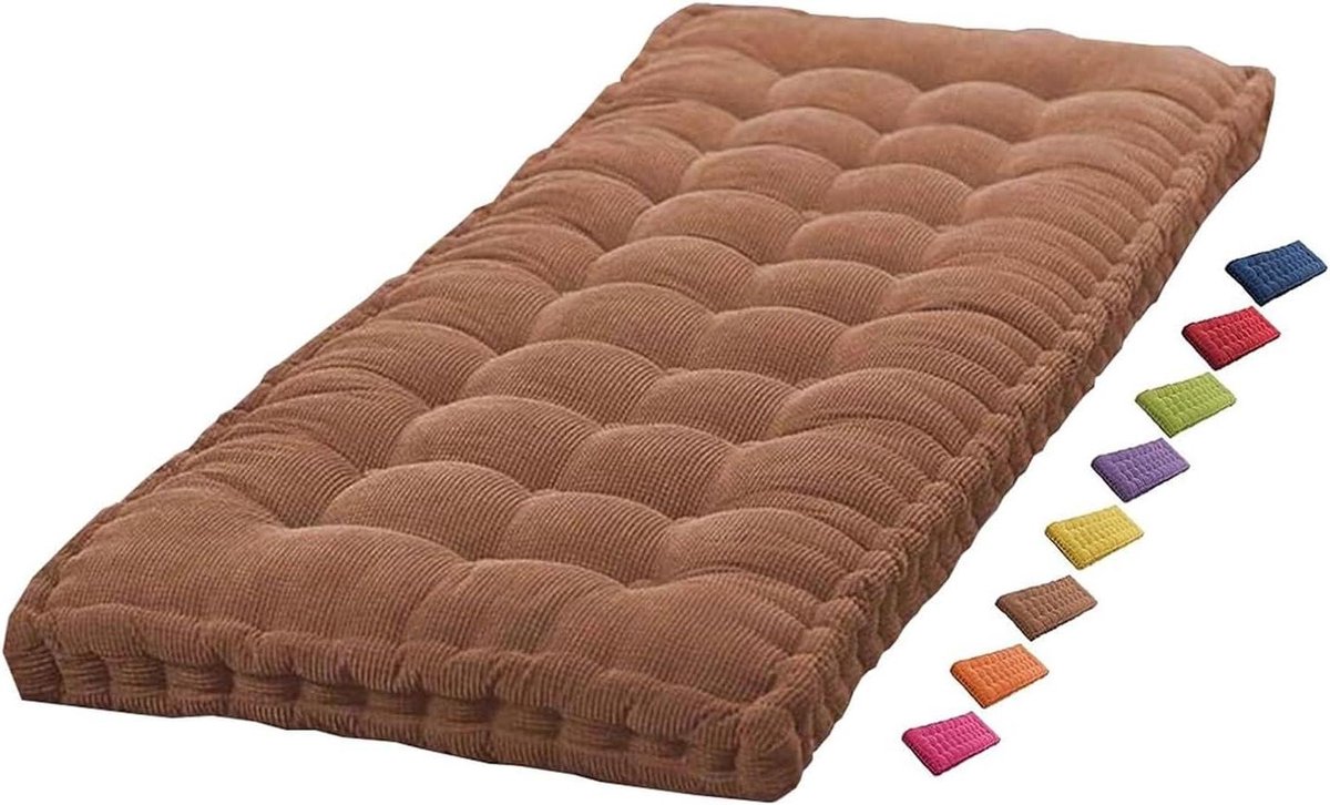 Zitkussen Buitenbank - Tuinkussen Bank - Buiten Zitten - Extra Dik - 55 x 160 cm - Bruin
