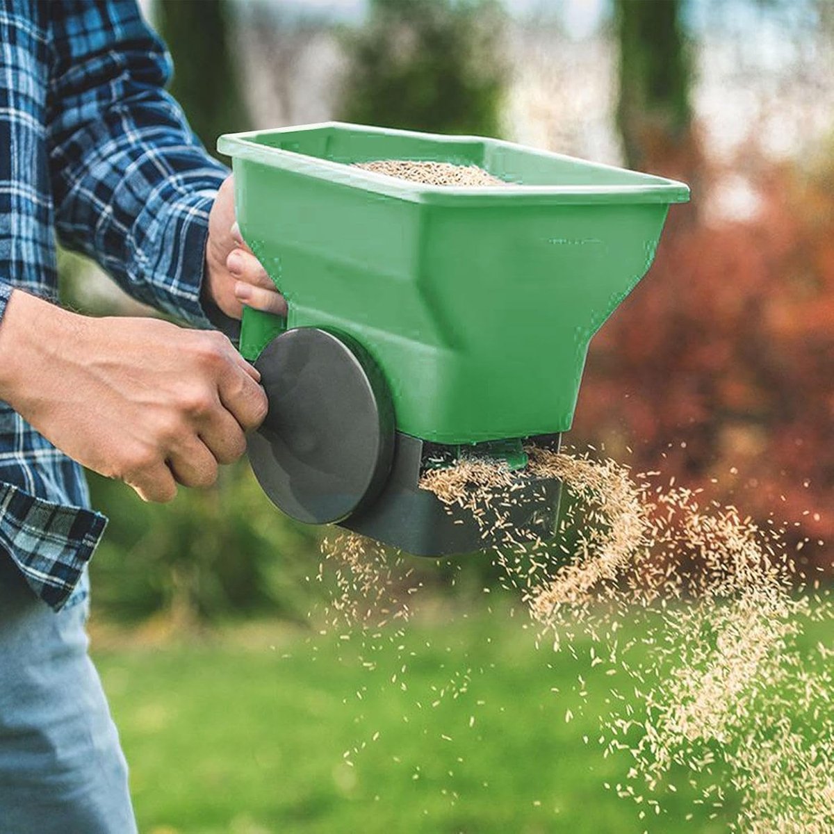 Handstrooier - Zaaier Meststrooier - Gazon Onderhoud - Verstelbaar Debiet - 1.5 Liter - Grijs