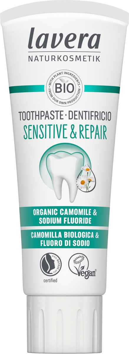 Lavera Tandpasta sensitive & repair bio 75 Milliliter
