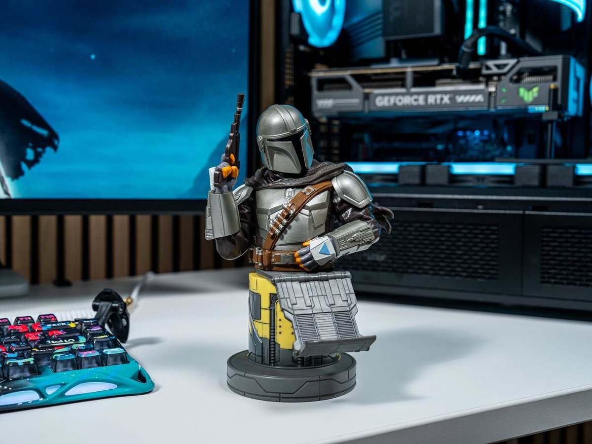 Star Wars - Mandalorian bounty hunter - figurine standaard voor telefoon | controller | oplaadcase (Cable Guys R.E.S.T.) — afbeelding 14