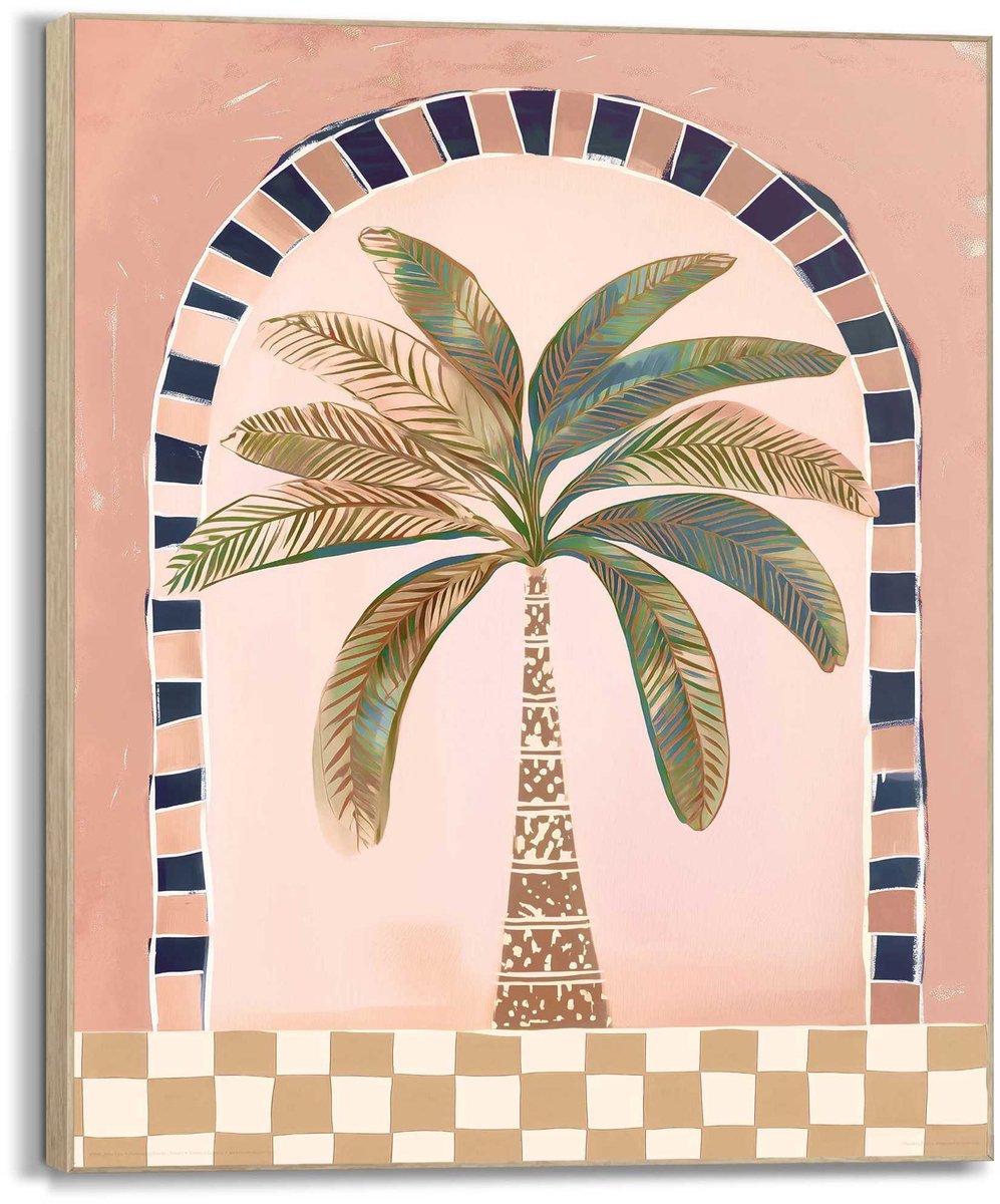 Reinders Schilderij Mediterrane palm - 40 x 50 - Hout - REINDERS