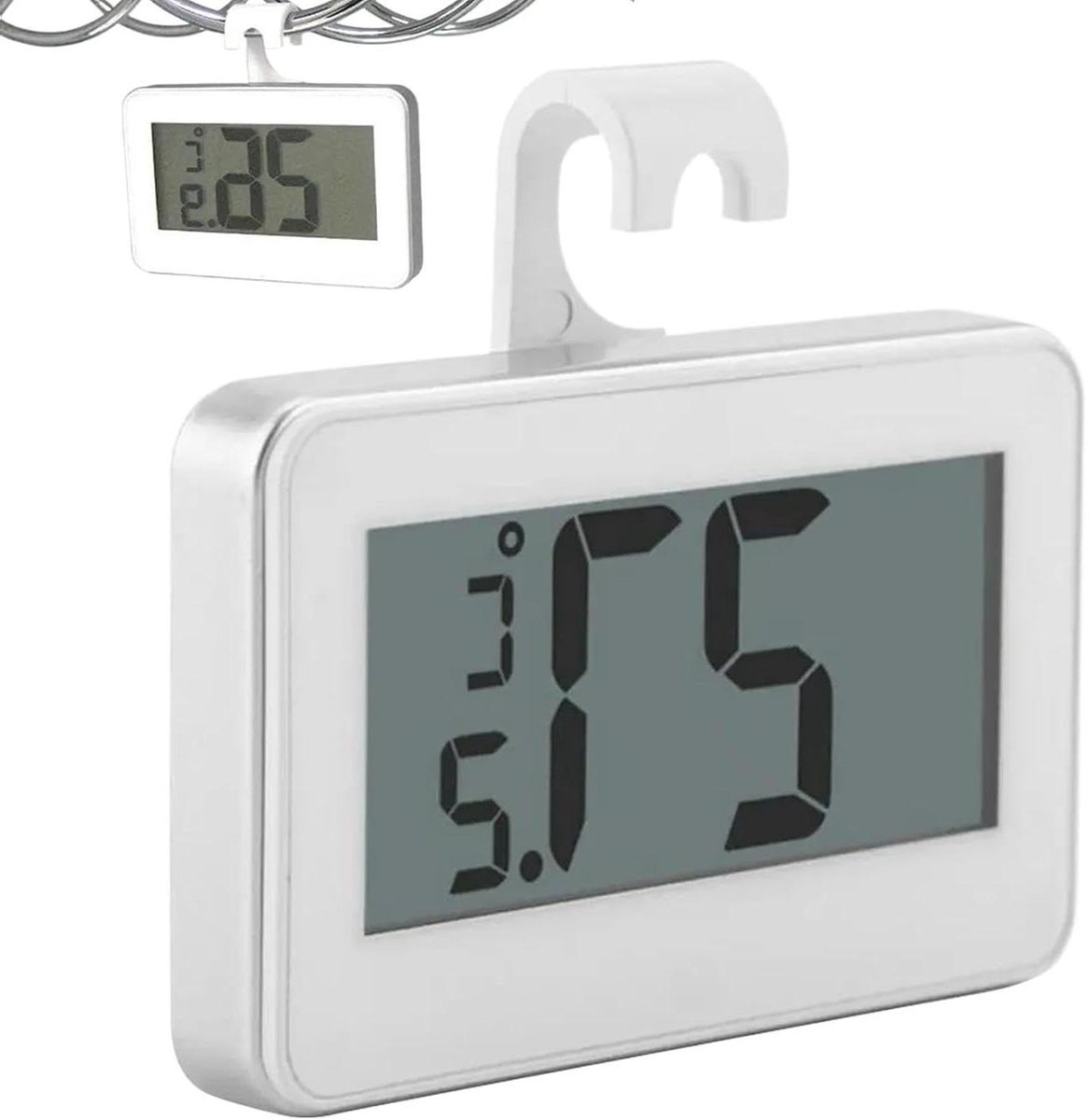 Digitale Koelkastthermometer - Temperatuurmeter Koelkast - Voedsel Opslag - IP55 Waterdicht - 68x43x1cm - Wit