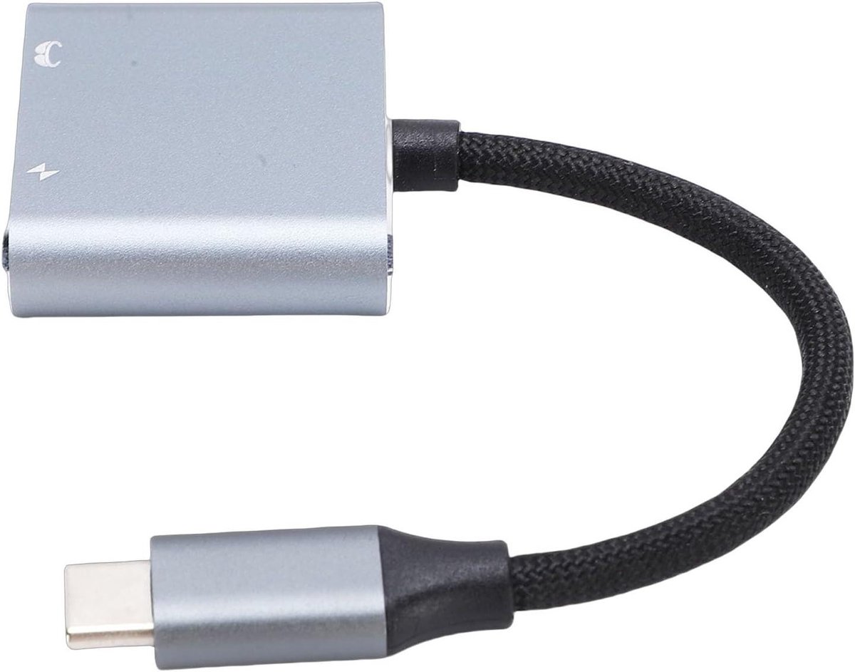Type C Adapter - AR Bril Oplader - Opladen en Streamen - 4K 60Hz HD - 100W PD - Aluminium Grijs