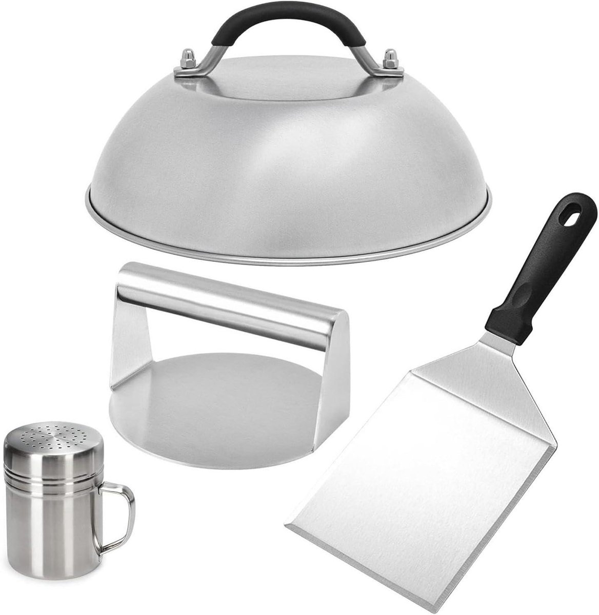 Smash Burger Pers Kit - Burgerpers Set - Perfecte Burgers Maken - Ingebouwde Spatwand