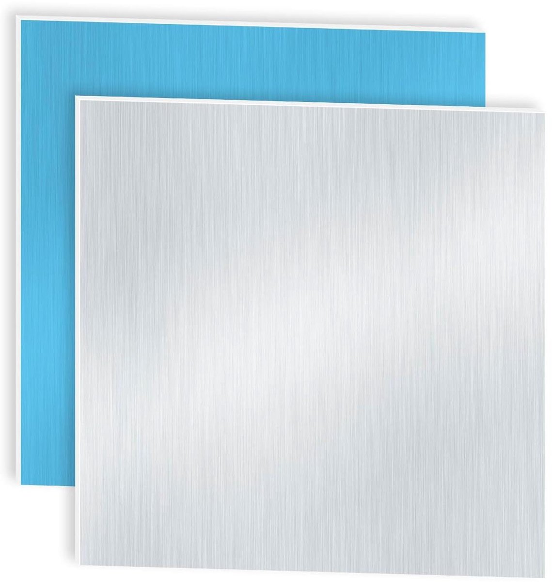 Aluminium Plaat - Metaalplaat Vierkant - Bouw en Decoratie - Dubbelzijdig Beschermd - 300mm x 300mm - Aluminium