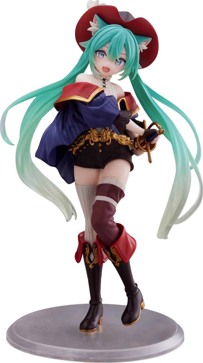 Taito Prize Hatsune Miku PVC Statue Hatsune Miku Wonderland Puss in Boots 18 cm Beeld