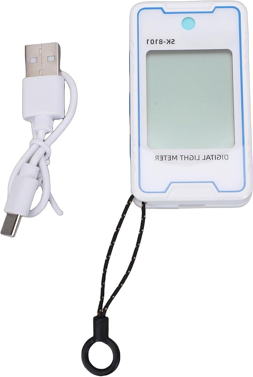 Digitale Lichtmeter - Omgevingsmonitor - Precisie Metingen - Temperatuur Vochtigheid - 0.1-999900 Lux - Zwart