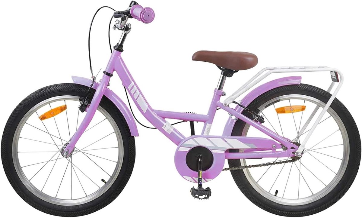 Kinderfiets - Klassieke fiets - Buiten fietsen - Verstelbare handvatten - 20 inch - Paars