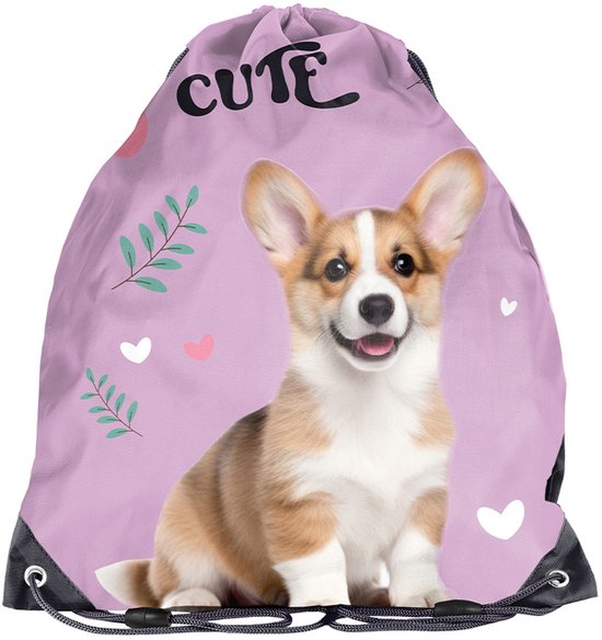 PASO Gymtas - Zwemtas - Corgi - 45 x 34 cm Polyester