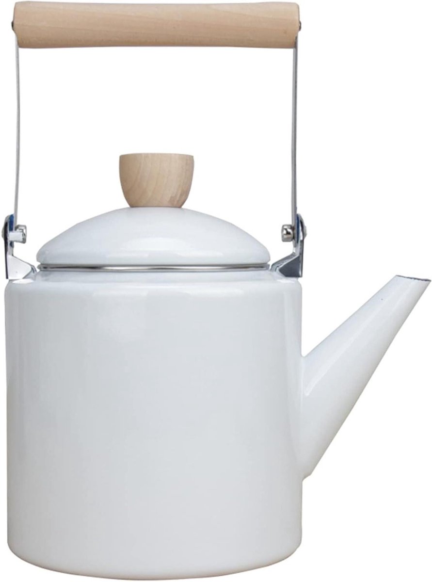 Theepot - Waterkoker - Thee Zetten - Inductie Geschikt - 2.4L Capaciteit - Wit