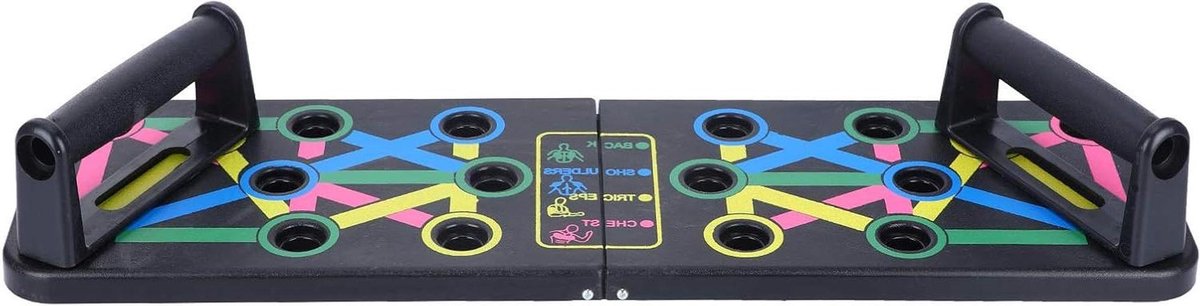 Push Up Bord - Trainingsbord Fitness - Krachtopbouw Lichaam - Opvouwbaar Ontwerp - 60x18 cm - Meerdere Kleuren