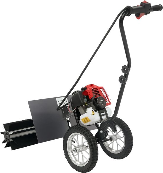Benzine Veegmachine - Motorbezem - Efficiënt Reinigen - Krachtige 43CC Motor - 60 cm Werkbreedte - Zwart — afbeelding 3