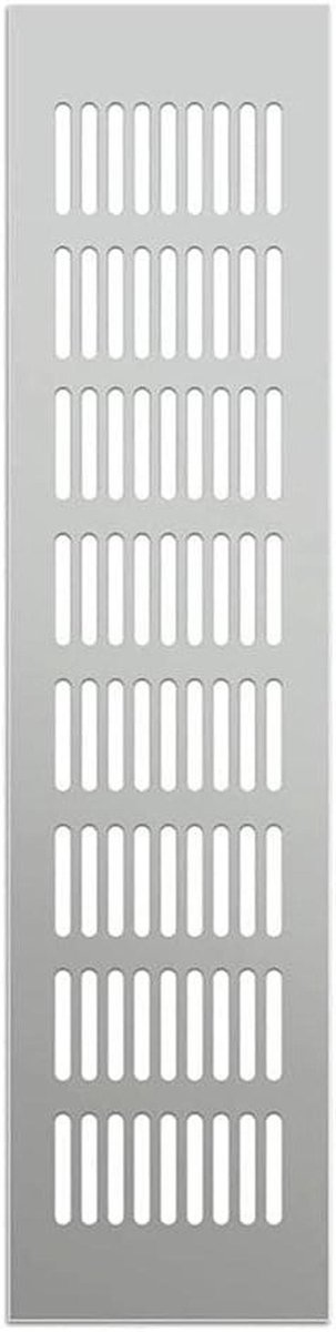 Metalen Afdekking - Ventilatierooster Aluminium - Kast Ventilatie - Regenbestendig Decoratief - 200x300 mm - Zilver