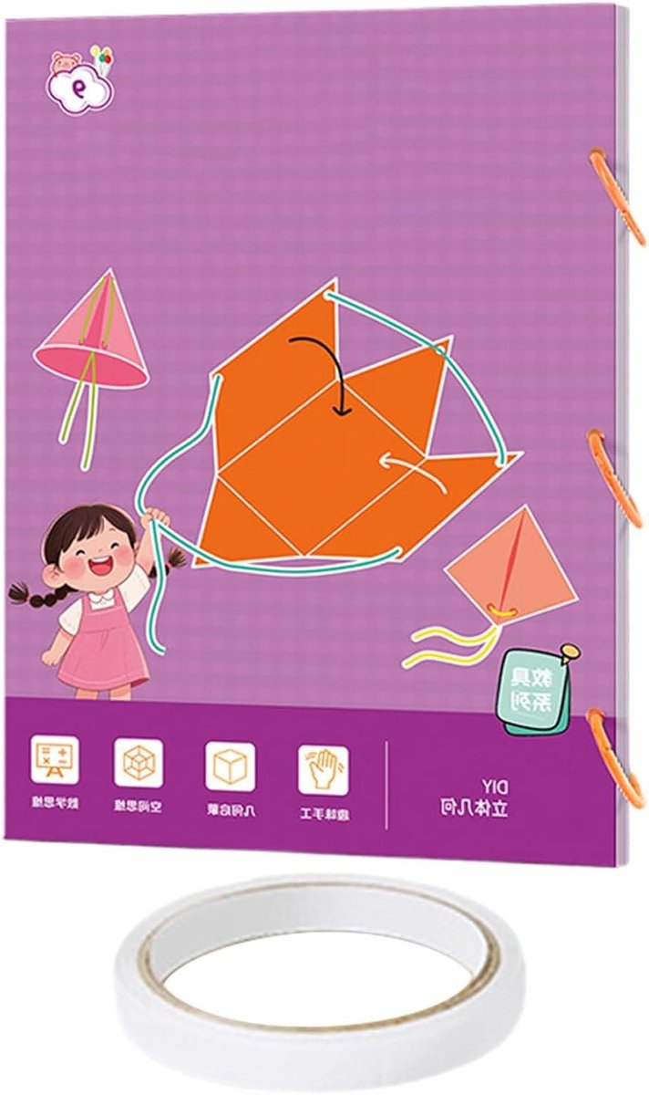 3D Geometrie Boek - Ruimtelijk Leren - Wiskunde Oefenen - Interactieve Vormverkenning - 297 x 21 cm - Meerdere Modellen