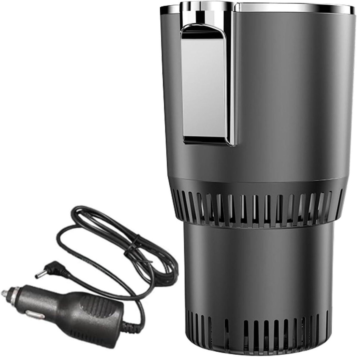 Auto Kookbeker - Drankverwarmer - Reizen en Werk - Koelen en Verwarmen - 17 cm Hoog - Zwart