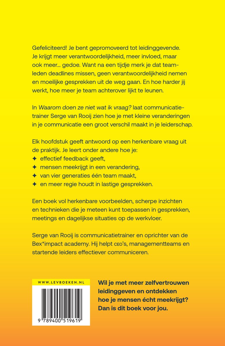 Waarom doen ze niet wat ik vraag - back cover