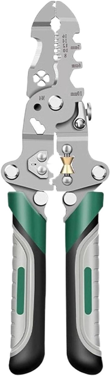 Draadstripgereedschap - Multifunctionele tang - Elektrisch werk - Snelle verwisseling - 008-16 mm - Meerkleurig