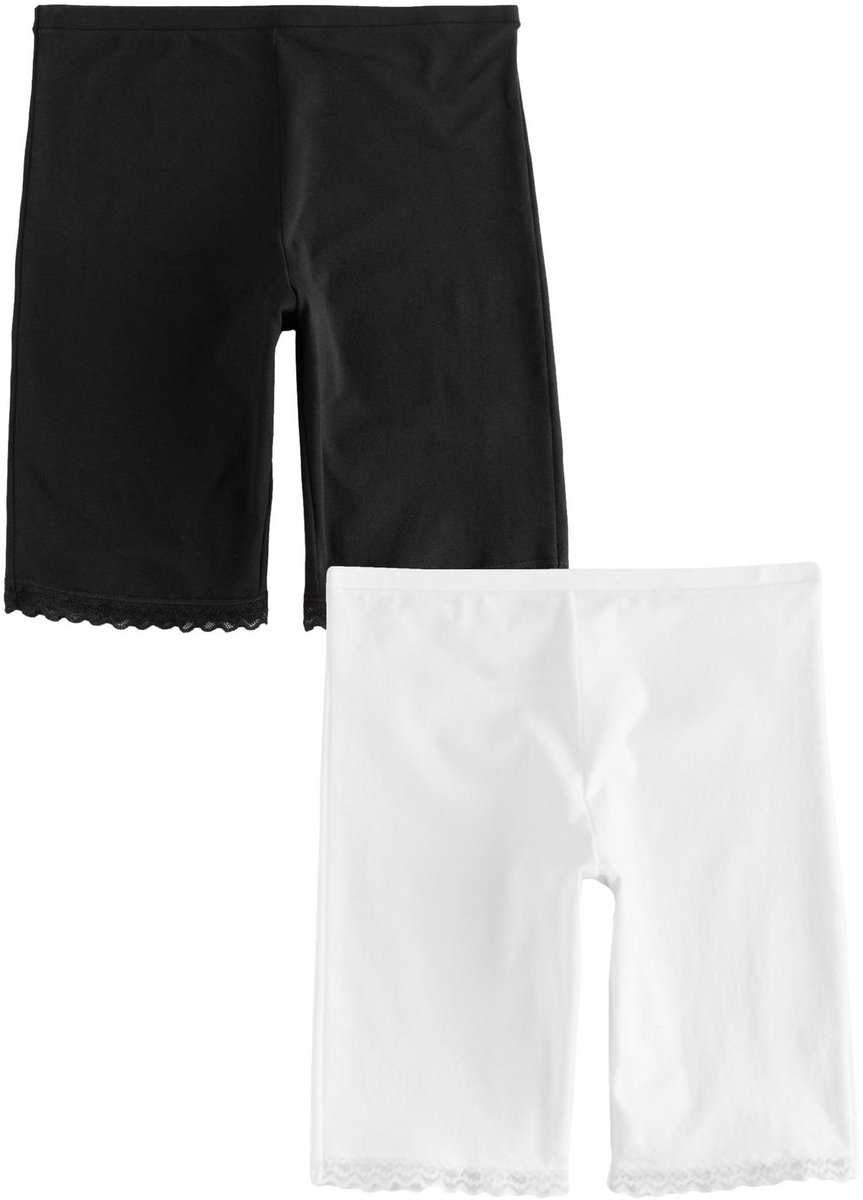 Next Dames - Set van 2 verkoelende shorts voor gladde dijen voor de menopauze - Zwart Black/White