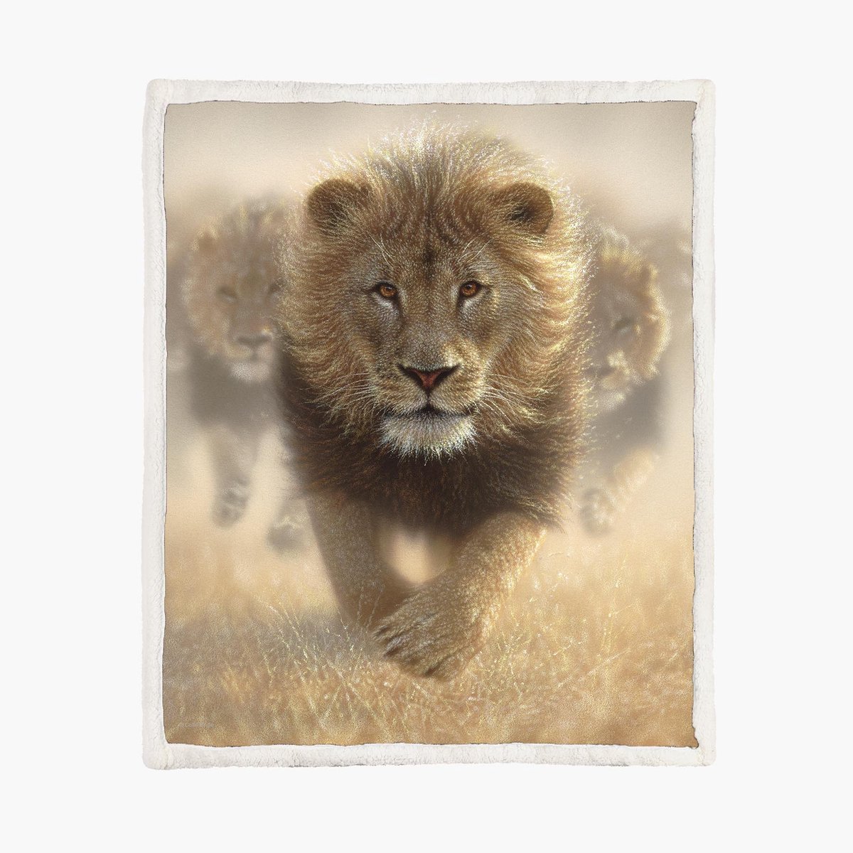 Leeuw Fleece Deken 130*150cm Eat My Dust