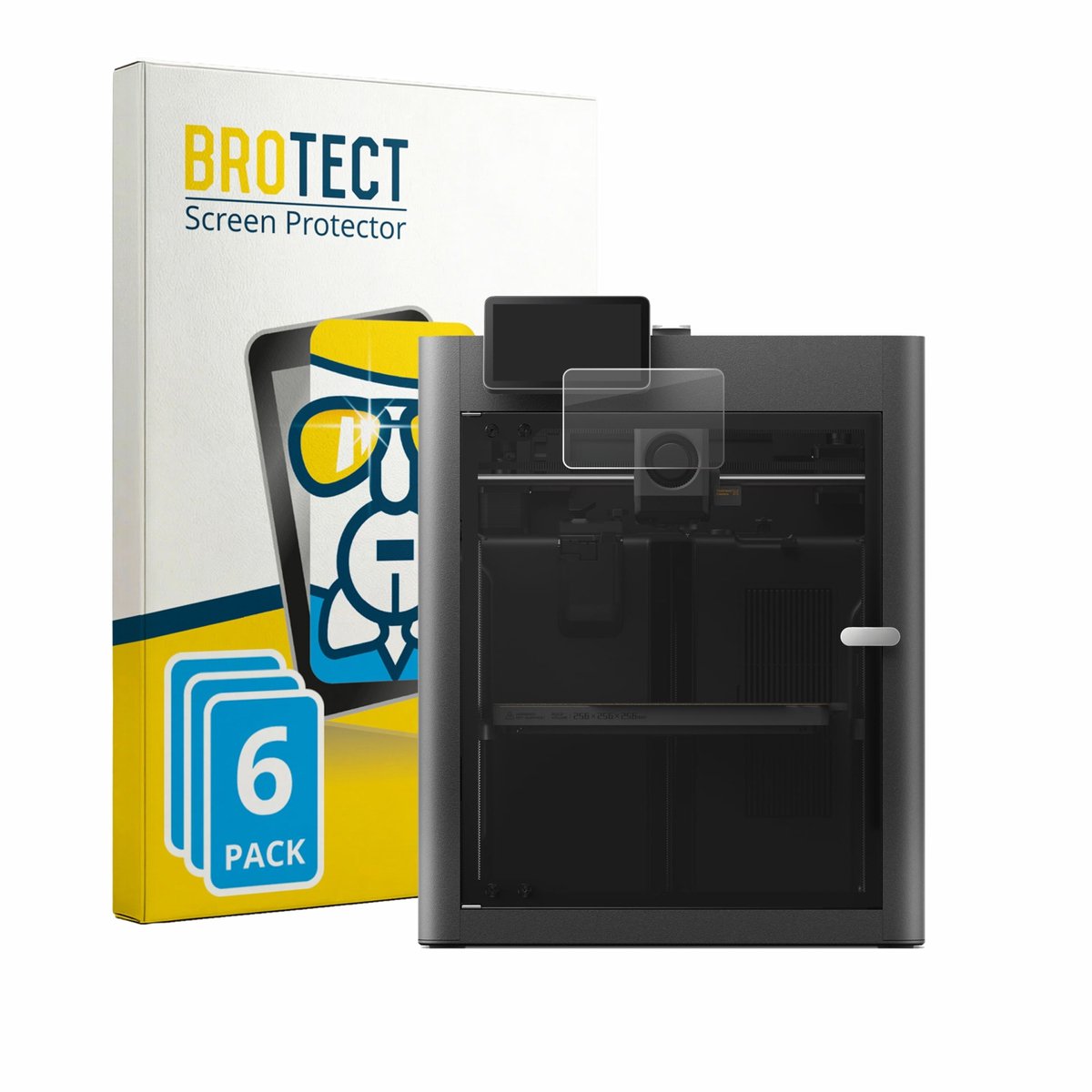 Screenprotector 6 Stuks voor Bambu Lab X2D Beschermglas transparant