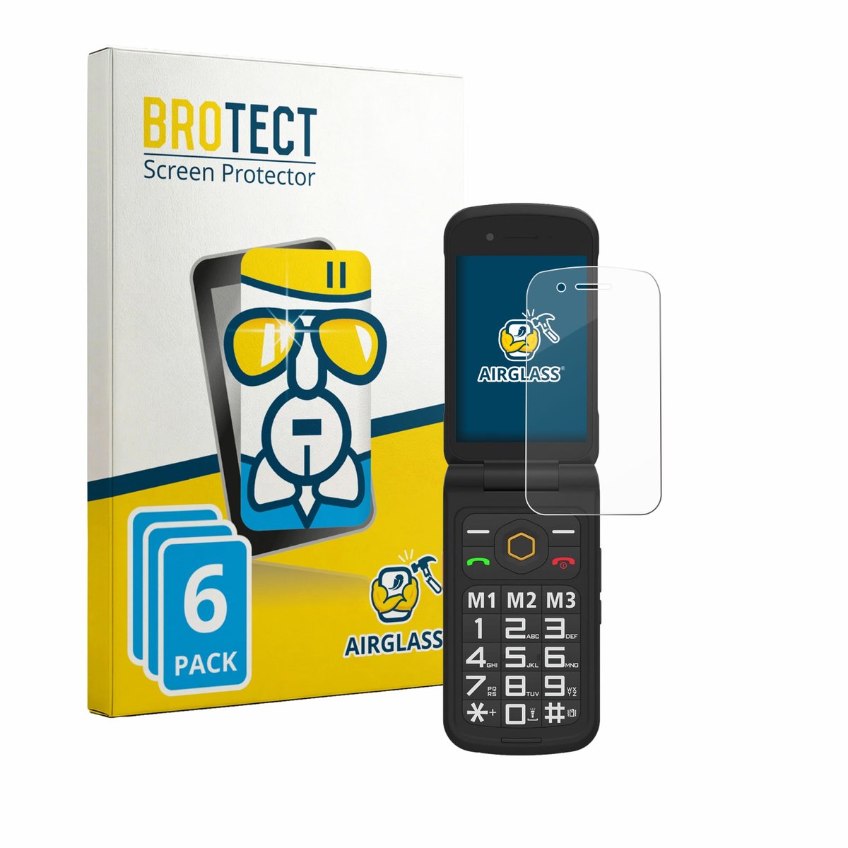 Screenprotector 6 Stuks voor AGM M8 FLIP Beschermglas transparant