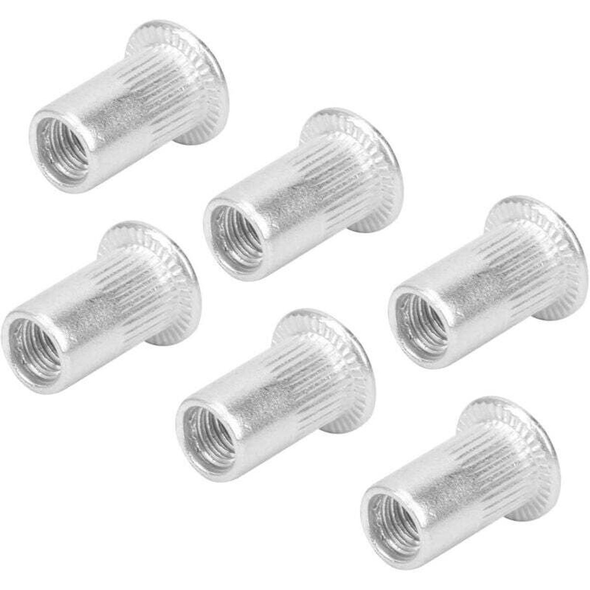 100 stuks blindklinkmoeren, M5 aluminium klinkmoeren, klinknagelinzetstukken, schroefdraadklinkmoeren