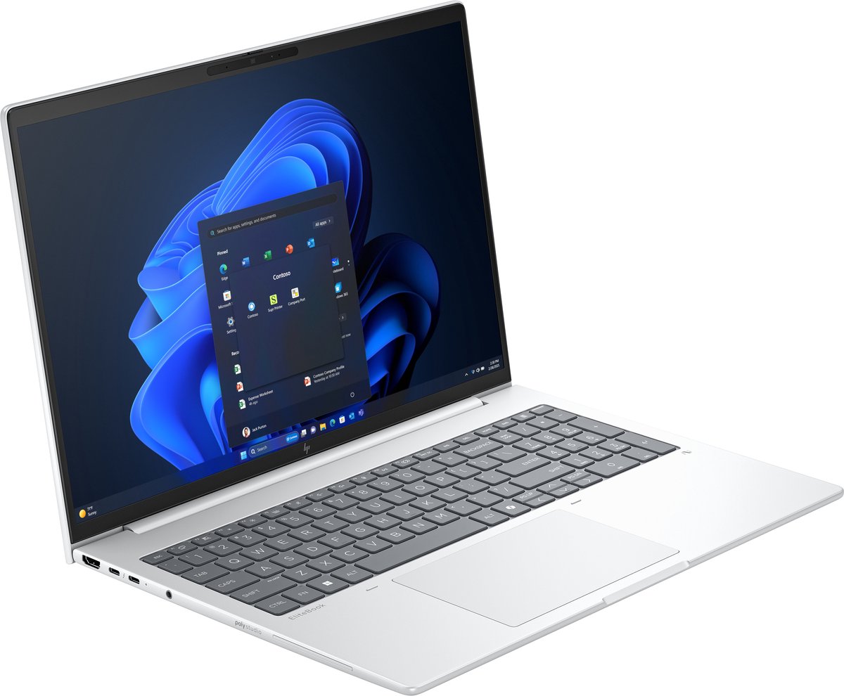 HP EliteBook 8 G1i AI PC Wolf Pro Security Edition Intel Core Ultra 7 255U Laptop 40,6 cm (16") WUXGA 32 GB DDR5-SDRAM Wi-Fi 7 (802.11be) Windows 11 Pro Zilver